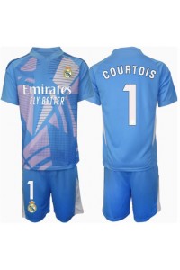 Real Madrid Thibaut Courtois #1 Keeper Babyklær Hjemme Fotballdrakt til barn 2024-25 Korte ermer (+ Korte bukser)